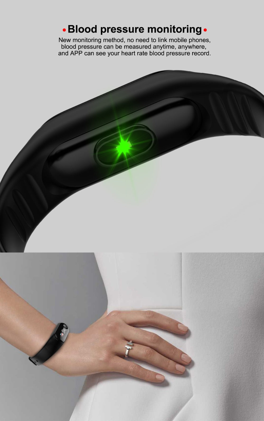 Smart Bracelet Blood Pressure Heart Rate Monitor