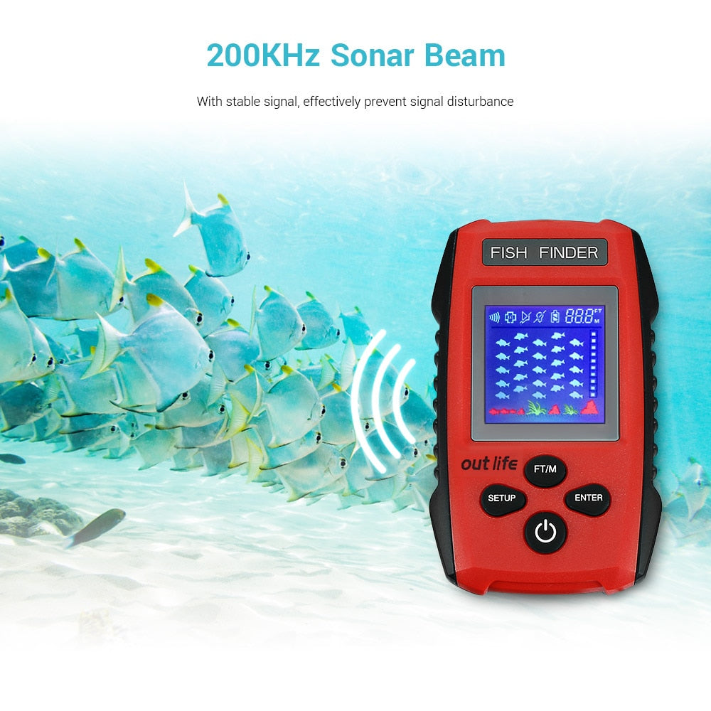 Depth Fish Finder with 100 M Wireless Sonar Sensor Echo Sounder