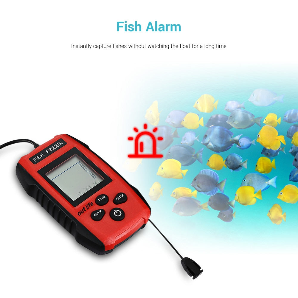 Depth Fish Finder with 100 M Wireless Sonar Sensor Echo Sounder