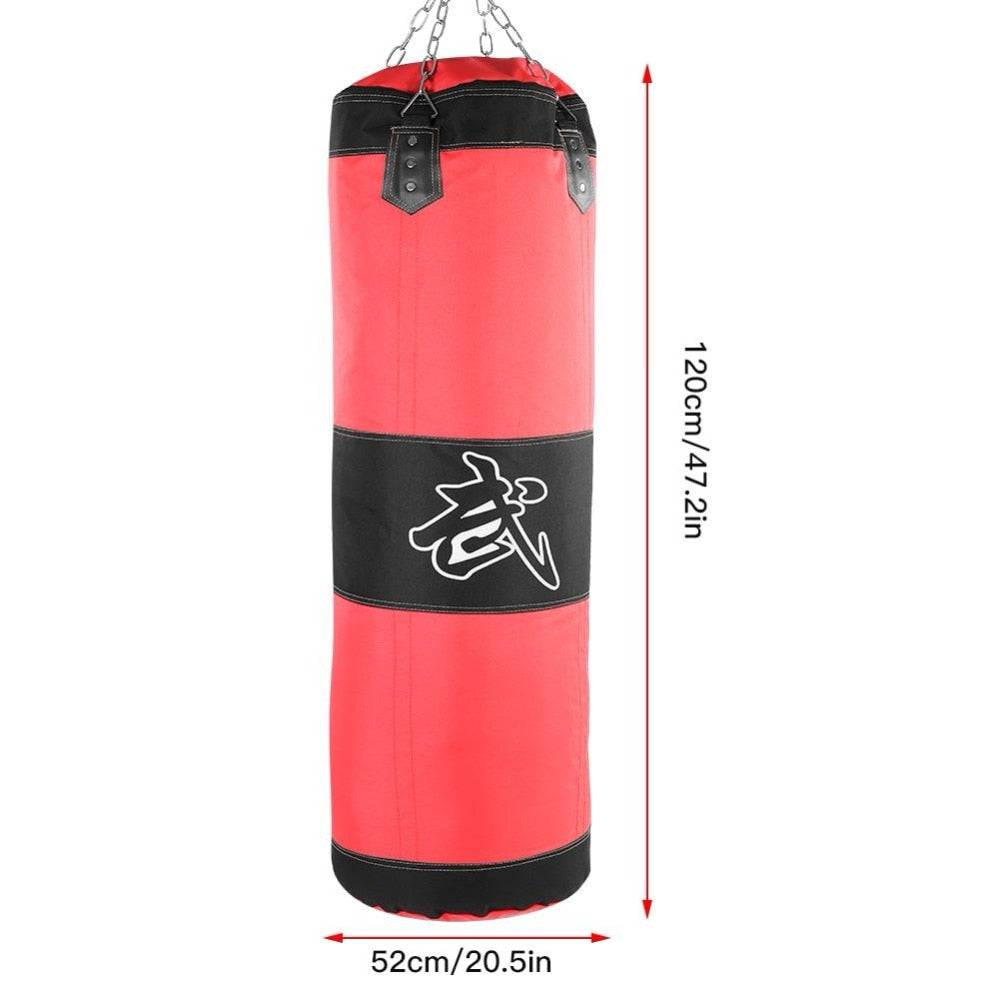 Empty Boxing Sand Bag Set with Gloves Wrist Guard