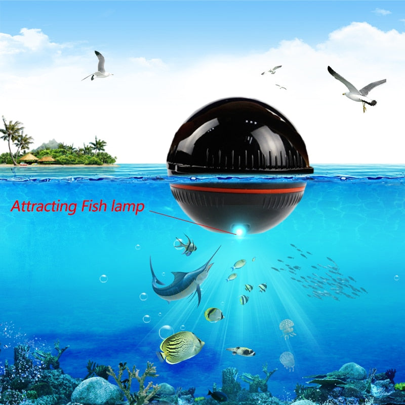 Fish Finder Portable Wireless Sonar Fish Detect With Attracting Fish lamp