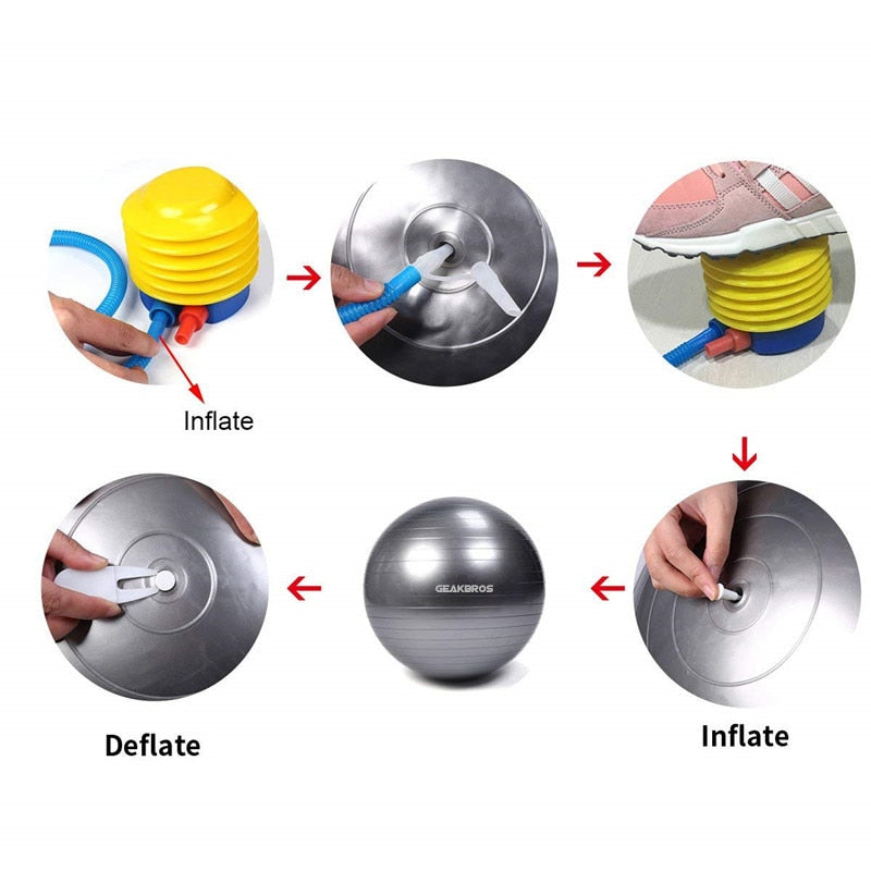 Workout Massage Ball with Pump 55cm 65cm 75cm