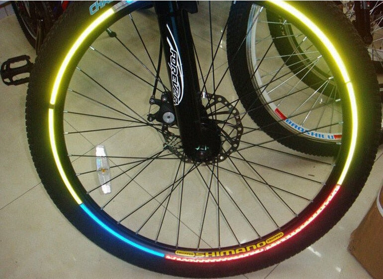 Bicycle reflector Fluorescent Wheel Rim Reflective Stickers