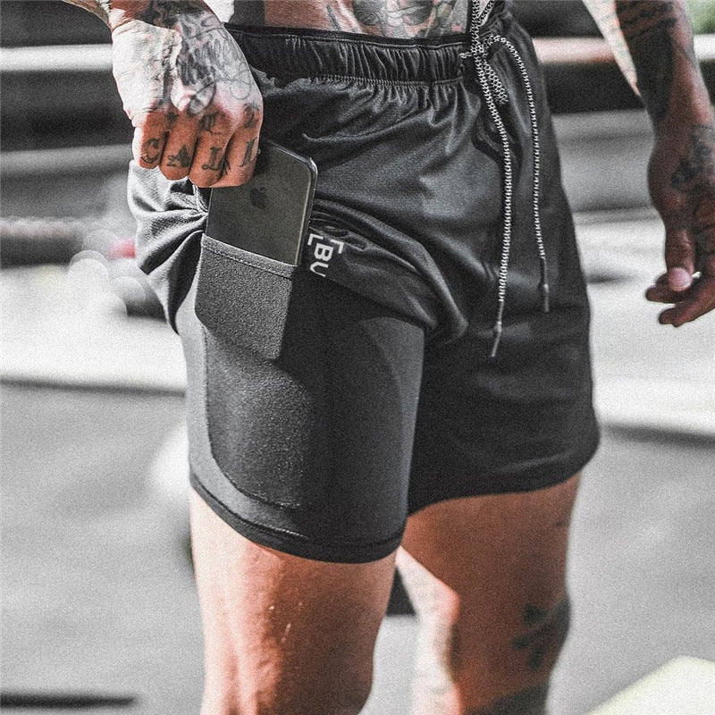 Men's Running 2 in 1 Sports Shorts