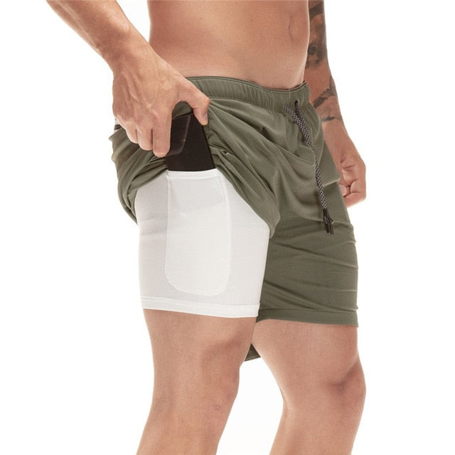 Men's Running 2 in 1 Sports Shorts