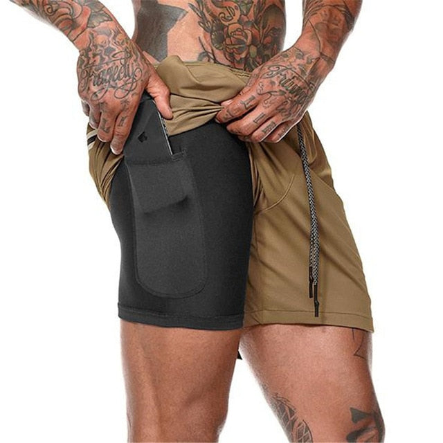 Men's Running 2 in 1 Sports Shorts
