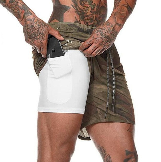 Men's Running 2 in 1 Sports Shorts