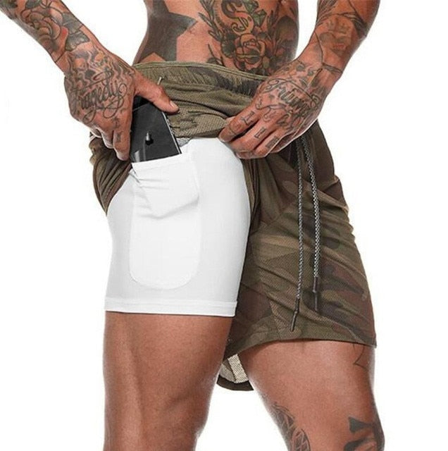 Men's Running 2 in 1 Sports Shorts