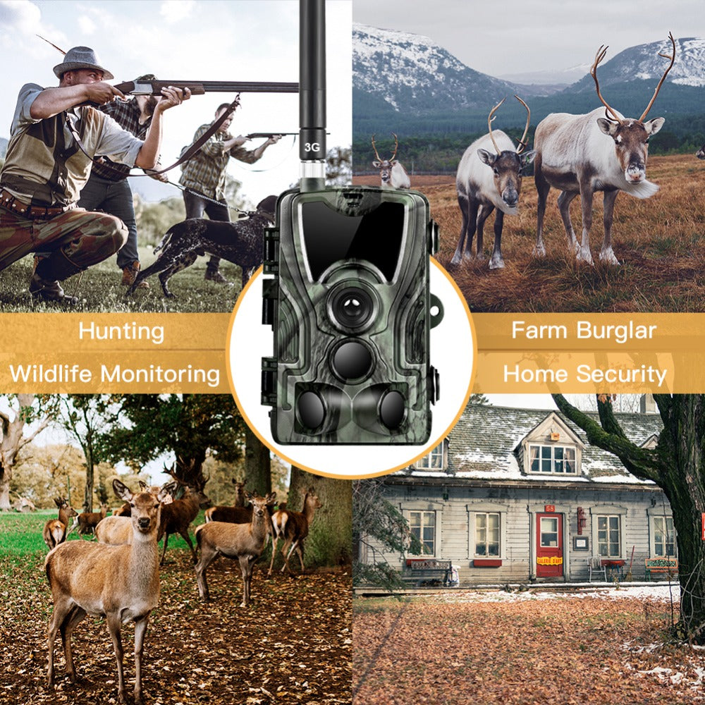 Hunting Camera 16MP Trail SMS/MMS/SMTP IP66 Photo Traps 0.3s Trigger